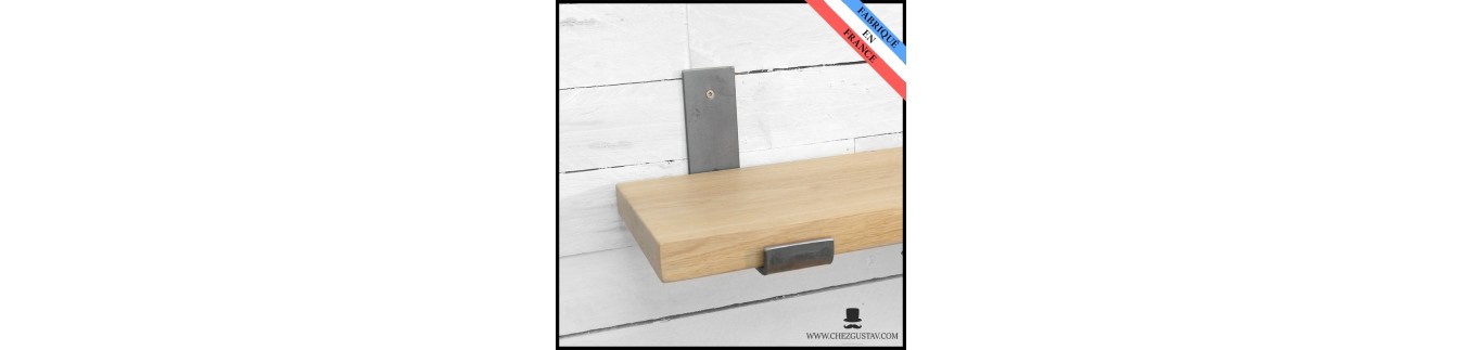 Equerre métallique pour étagère en bois